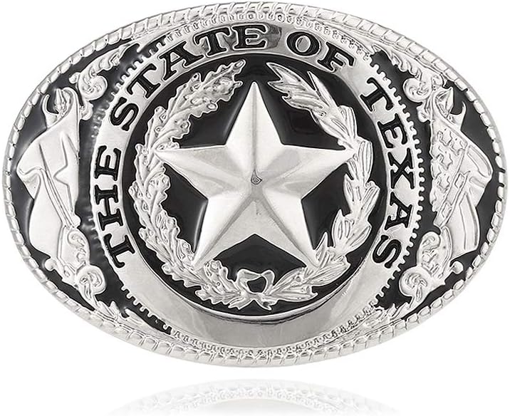 Texas Star Western Cowboy Belt Buckle - Novelty Bull Eagle Design for Men and Women