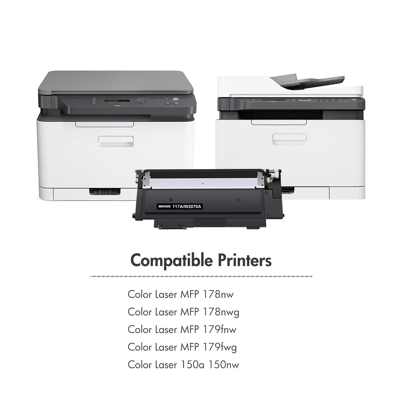 HP 117A Toner Set Kompatibel für Color Laser MFP 178nwg 179fnw 150nw Schwarz Cyan Gelb Magenta 4er-Pack