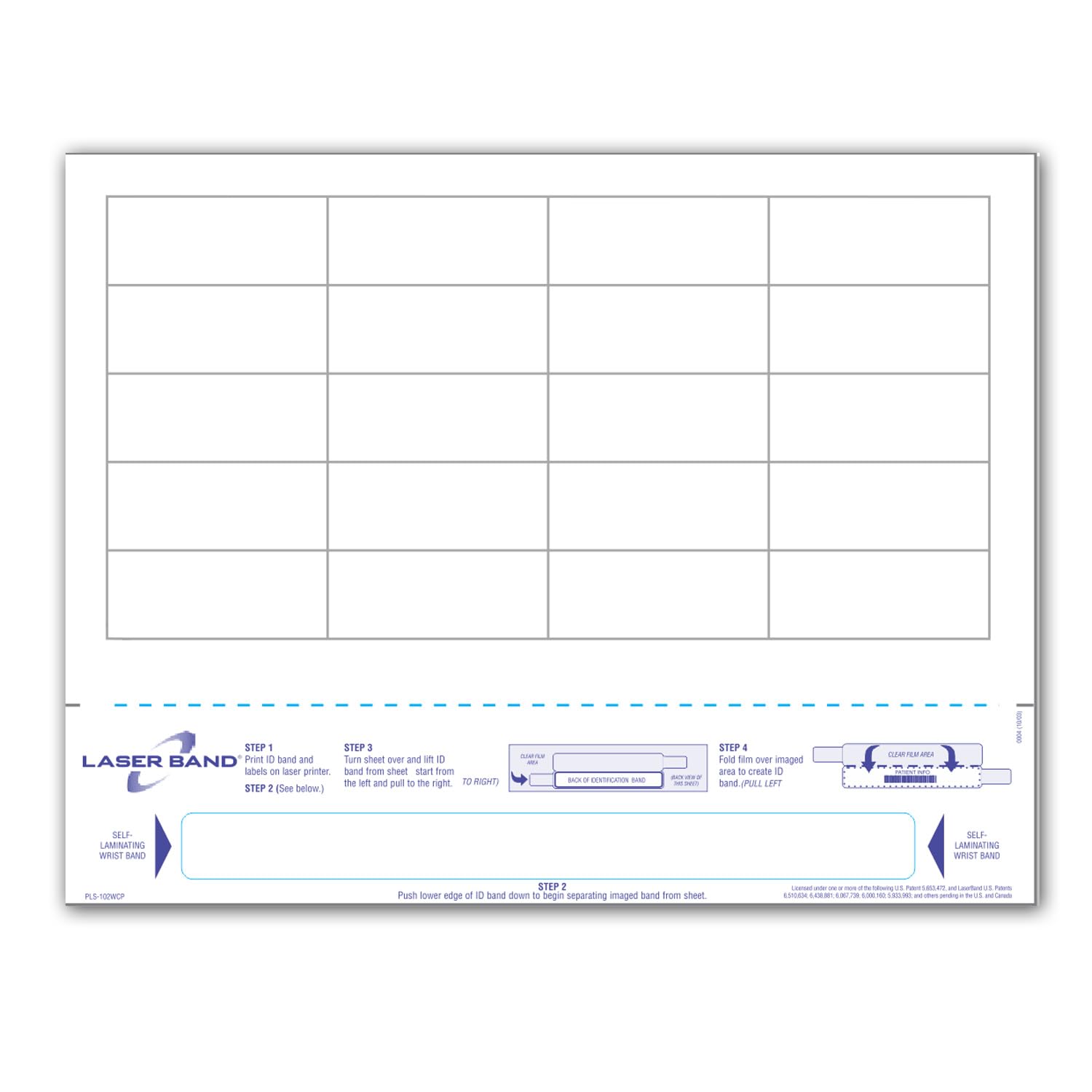 Amazon.com : Adult Laser Printable Patient Wristband, Tamper Evident ...