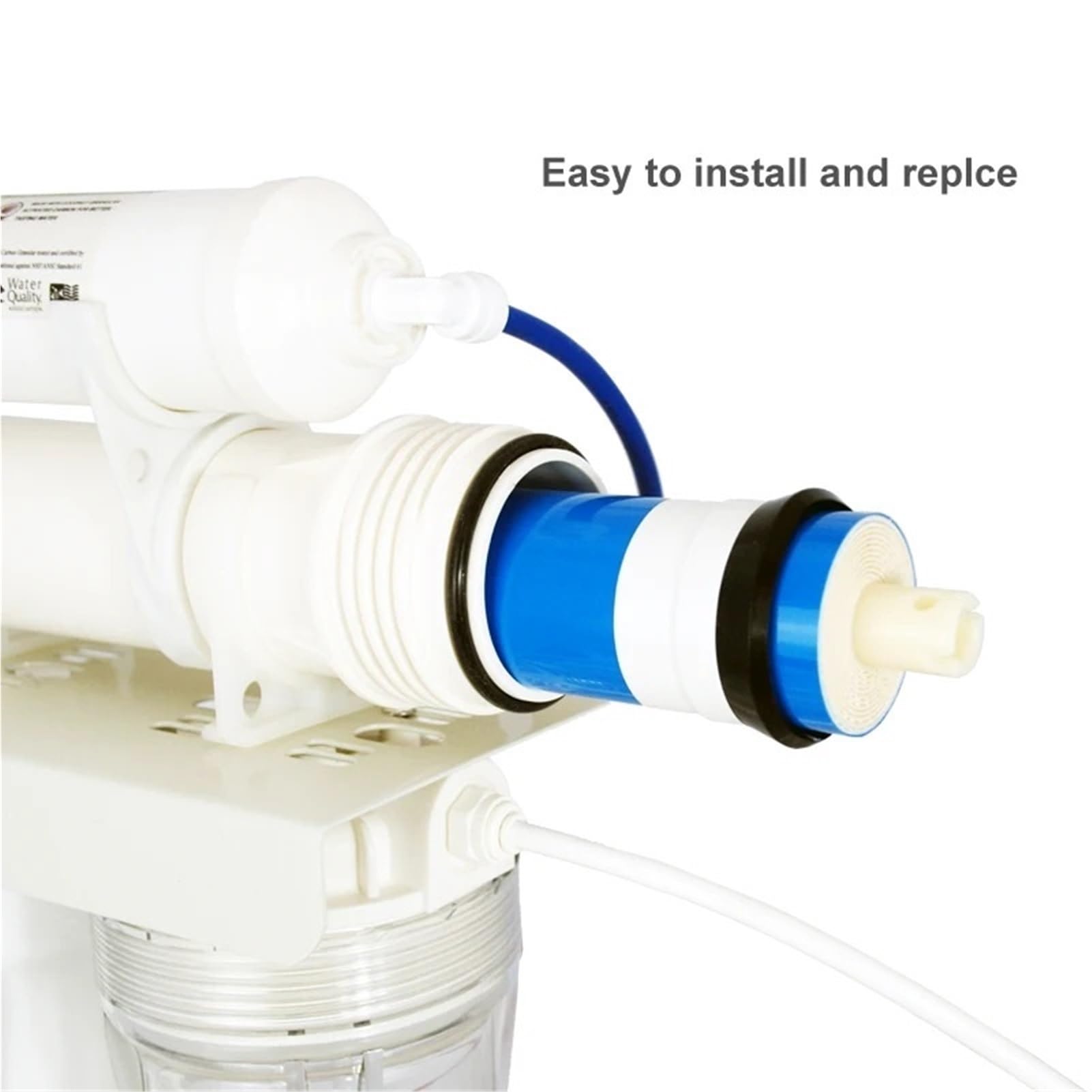 Membrana de ósmosis inversa corta 2010-100 GPD tratamiento, 256 x 47 mm, 10 unidades en el sabor del agua. Fácil instalación