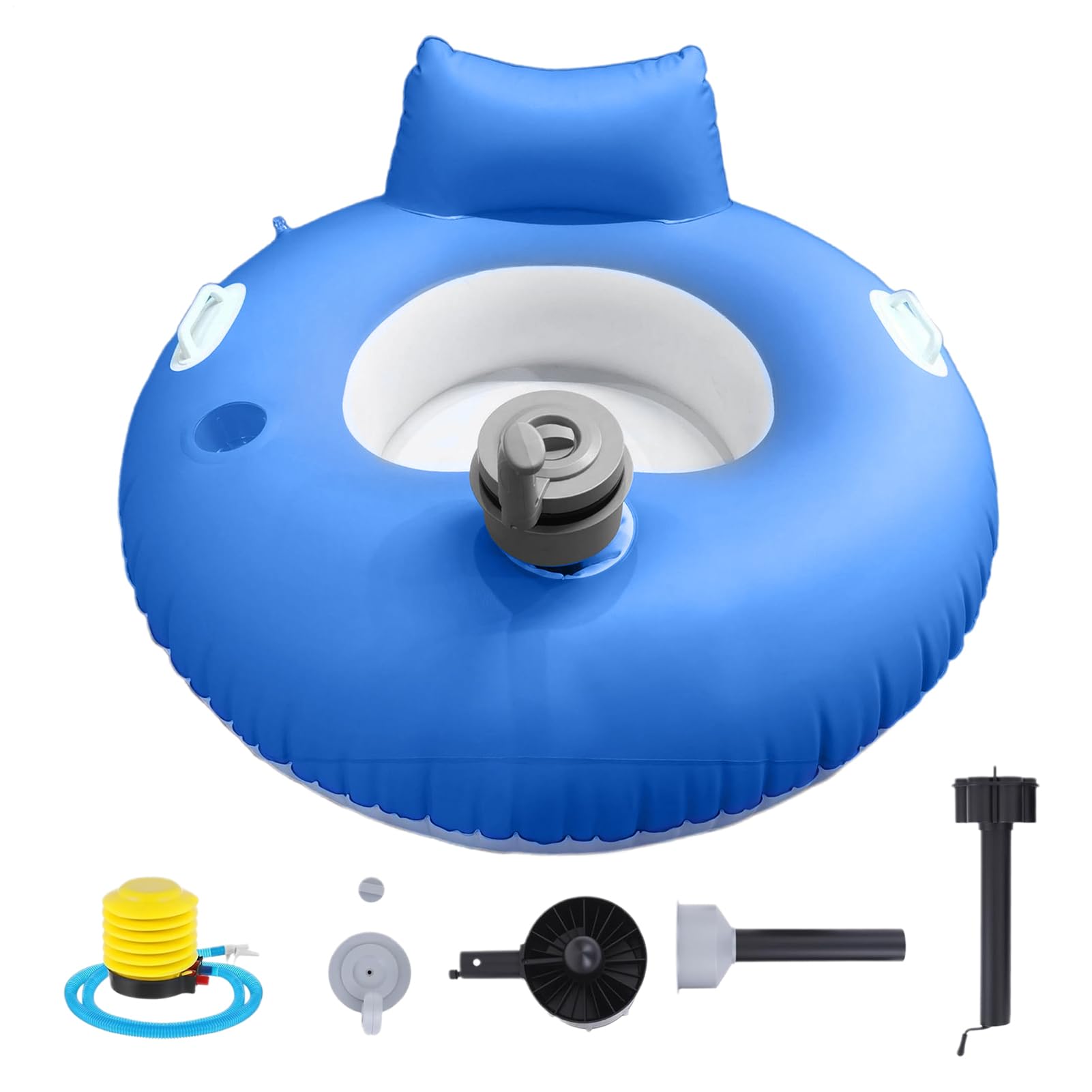 Flotadores de piscina motorizados – Plataforma flotante inflable para la relajación – Colchón flotante de descanso cómodo para río, lago, playa de verano para mujeres y hombres, bronceado, relajación