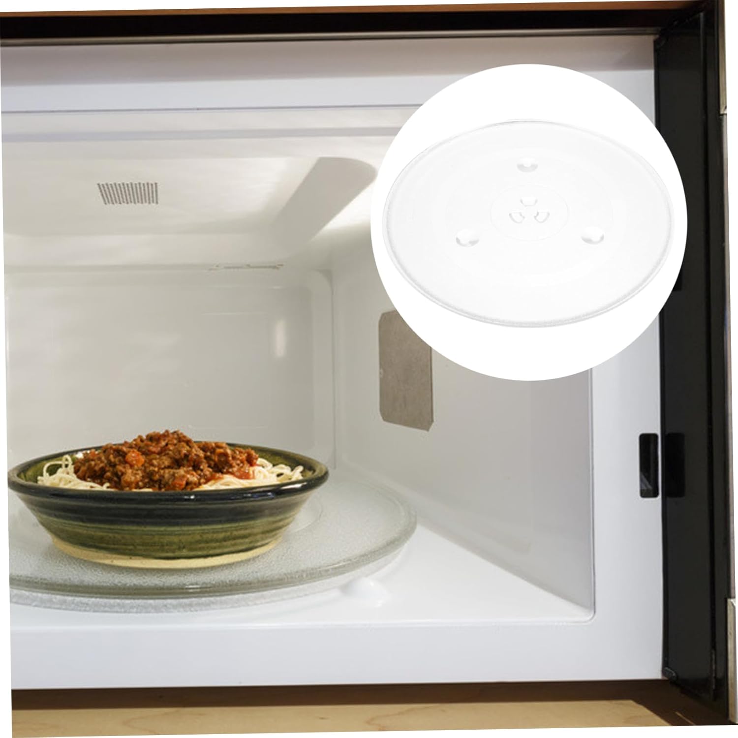 Microwave Glass Turntable Plate Replacement Thickened Glass Tray Easy Install Microwave Oven Replacement Part Compatible with Various Models