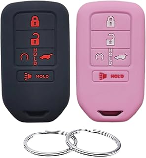 REPROTECTING Silicone Rubber Key Fob Cover Compatible with 2015-2021 Honda Accord CR-V Civic Insight Passport Pilot ACJ932HK1310A KR5V2X A2C92005700 A2C81642600 216J-HK1310A HK1310A