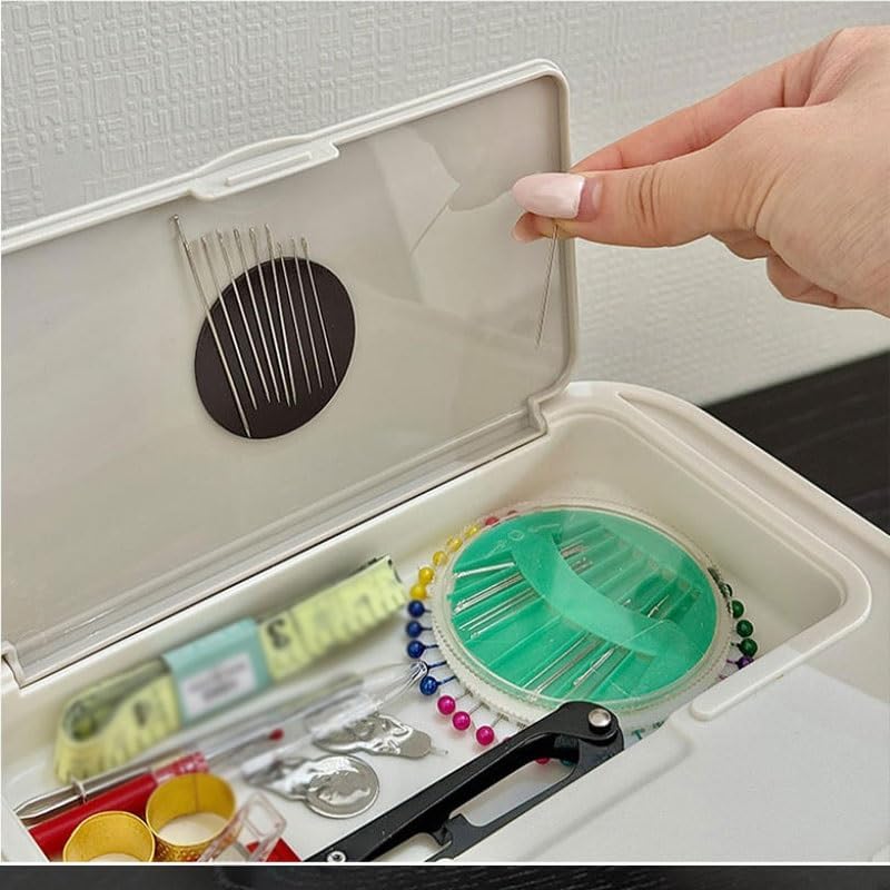 MVNOIRE Multi-Functional PP Household Sewing Kit Storage Box Needles Thread Pouch