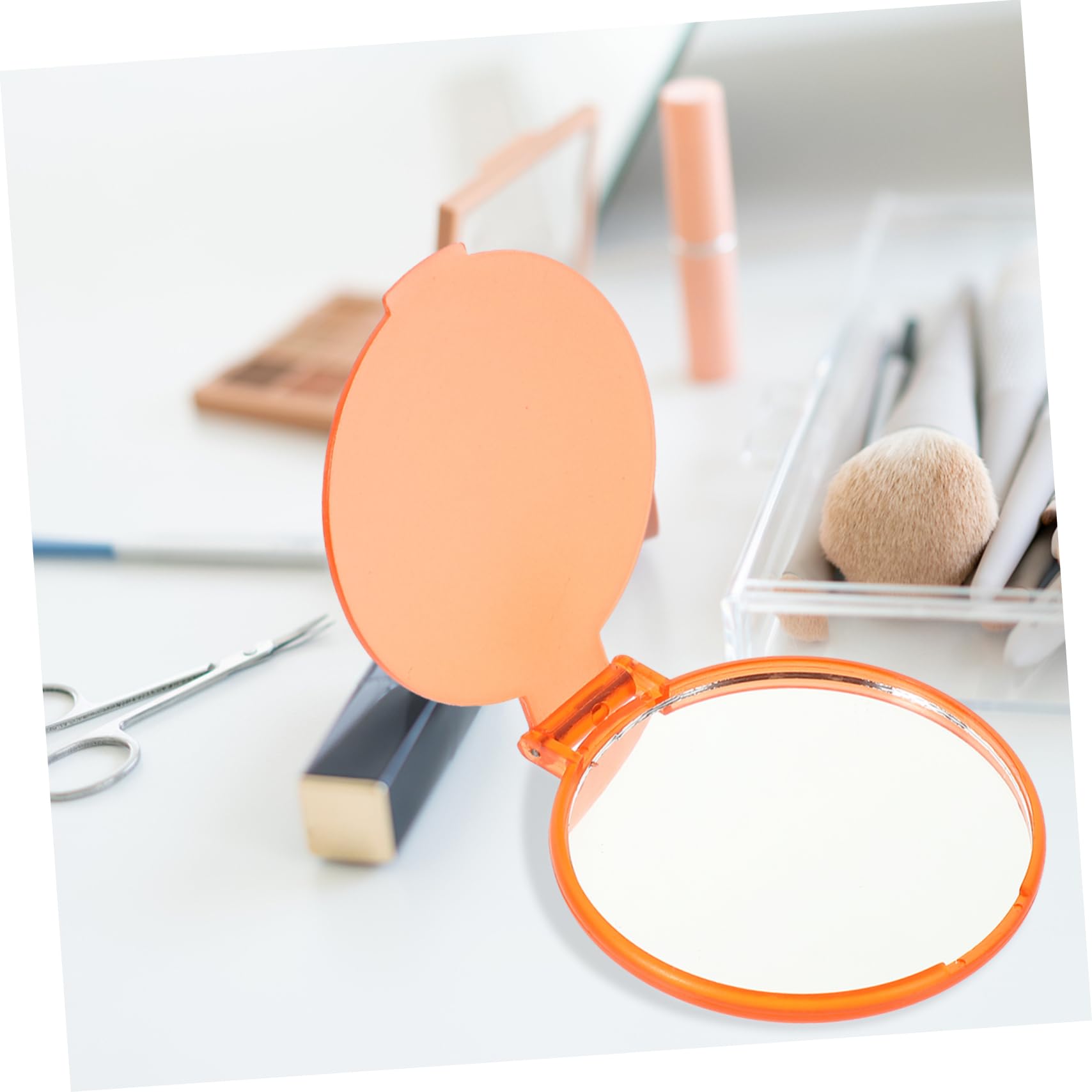 10 Sätze Mini Klappspiegel Runde Kosmetikspiegel Für Tragbar Und Kompakt Für Handtaschen Und Reisen Elegantem Design Zufällige Farbe 24 Stück * 10