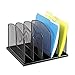 for Desk Organizer, Five Sections, Steel, 12 1/2 x 11 1/4 x 8 1/4, Black