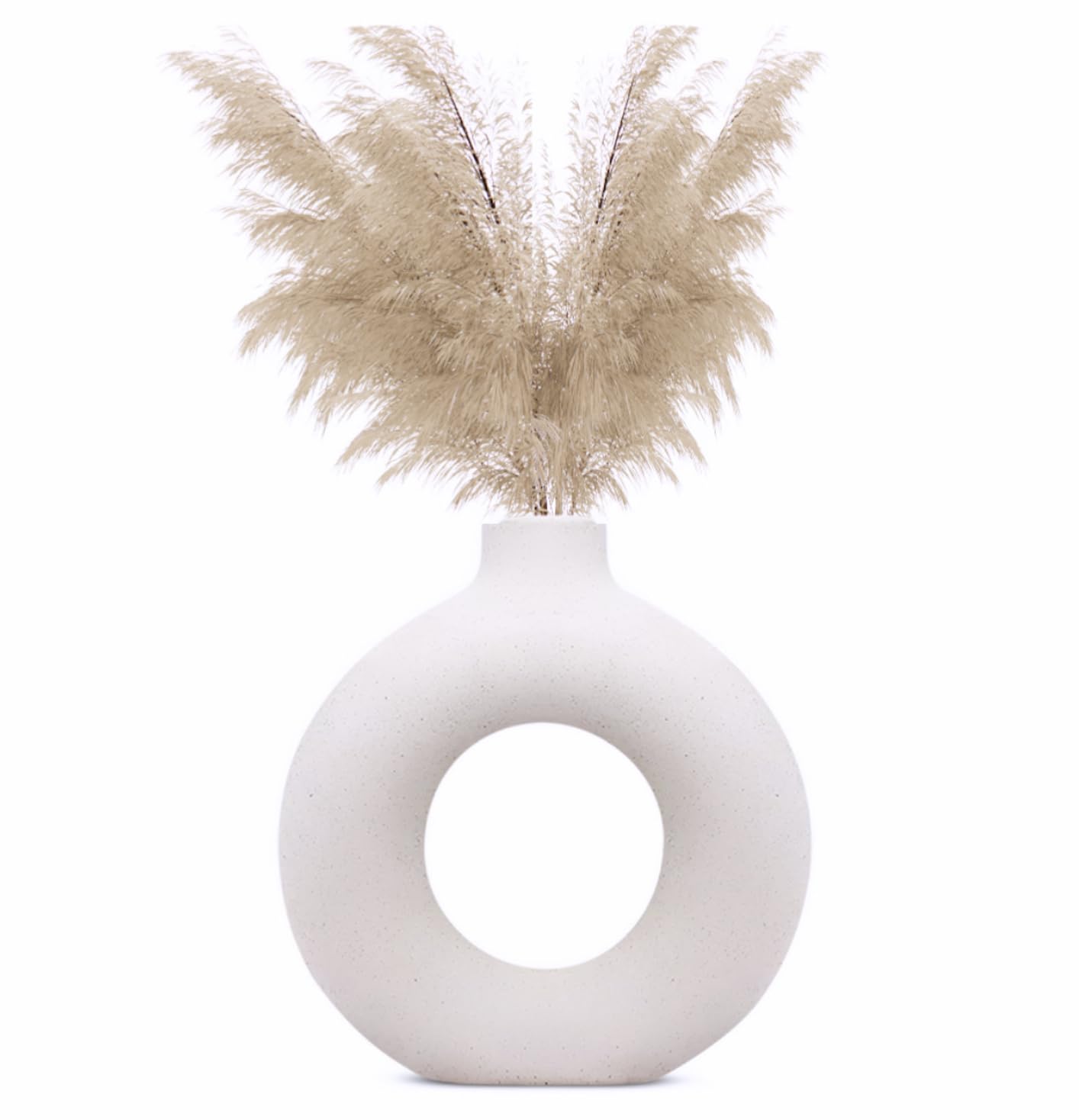 INDULGE HOMES - White Donut Vase/Flower Vase/Pampas Grass Vase/Ceramic Vase/Round Shaped Vase/Home Decor Centrepiece/Decor Showpiece 8 Inches (Pack of 1) (B0B51ZW65M) Amazon Price History, Amazon Price Tracker