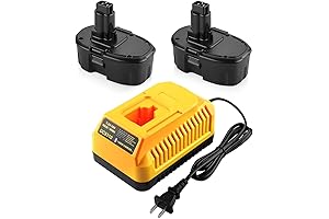 Replacement Dewalt 18V Battery Pack and DC9310 Dewalt Charger for 7.2V-18V Batteries