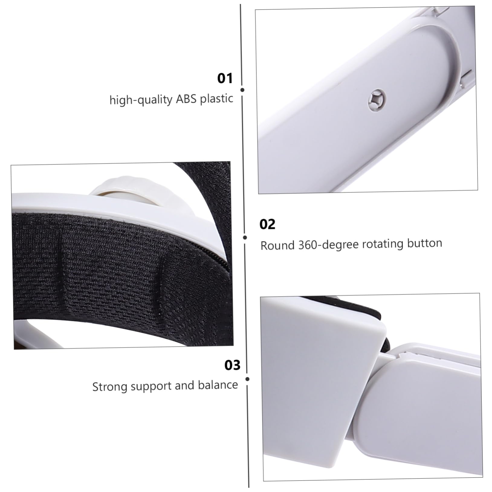 Veemoon Correa Ajustable para Auriculares VR Banda De Cabeza Compatible Material Duradero Soluciona Presión Facial para Uso Prolongado