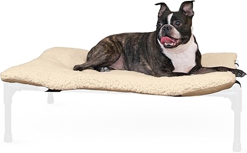 Miniatura 1 de K&H Pet Products Almohadilla original de microforro polar para perro para cama elevada para perro, almohadilla portátil para la cuna para perro,