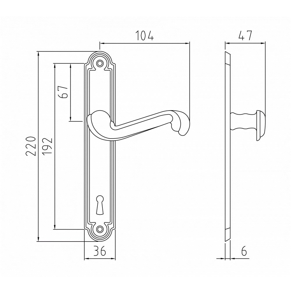 Ghidini P70 Türgriff Aus Gusseisen - Klassisches Design Mit Extremer Haltbarkeit