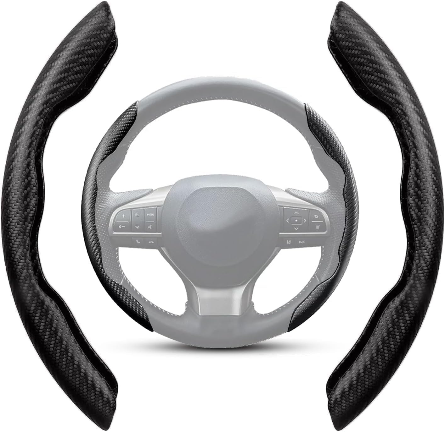QIZUN Steering Wheel Cover for Nissan X-Trail T33 Qashqai J12 Ariya e-Power 2024, Vehicle Interior Styling Accessory Hand Grip Protector Decorative Segmented Stylish
