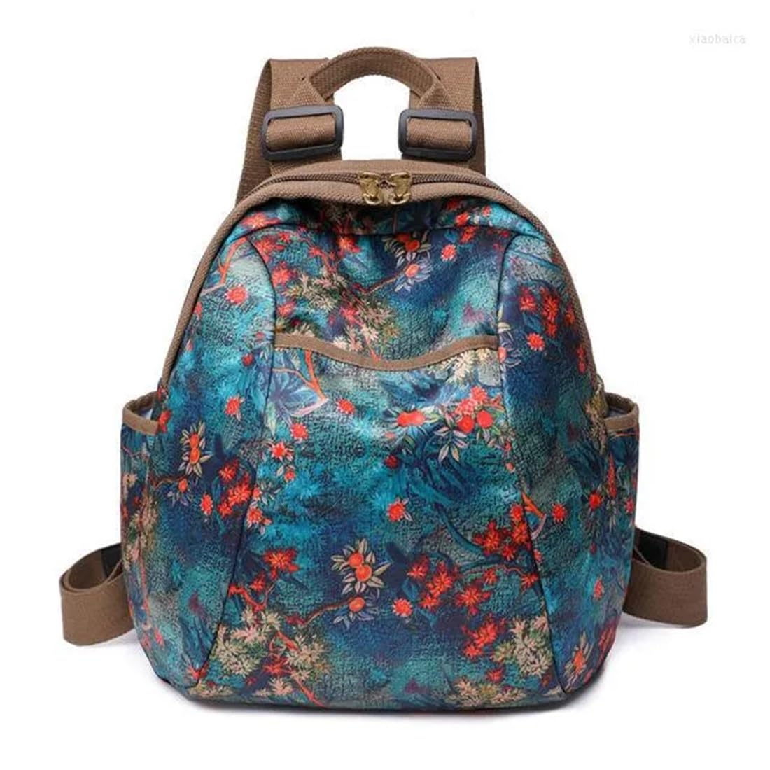 Fashionable Casual Nylon Backpack for Womens Girls M Size Multipurpose BagPack Travel, Casual, College, Office, Work Gift Bag Women (Maple Leaf)