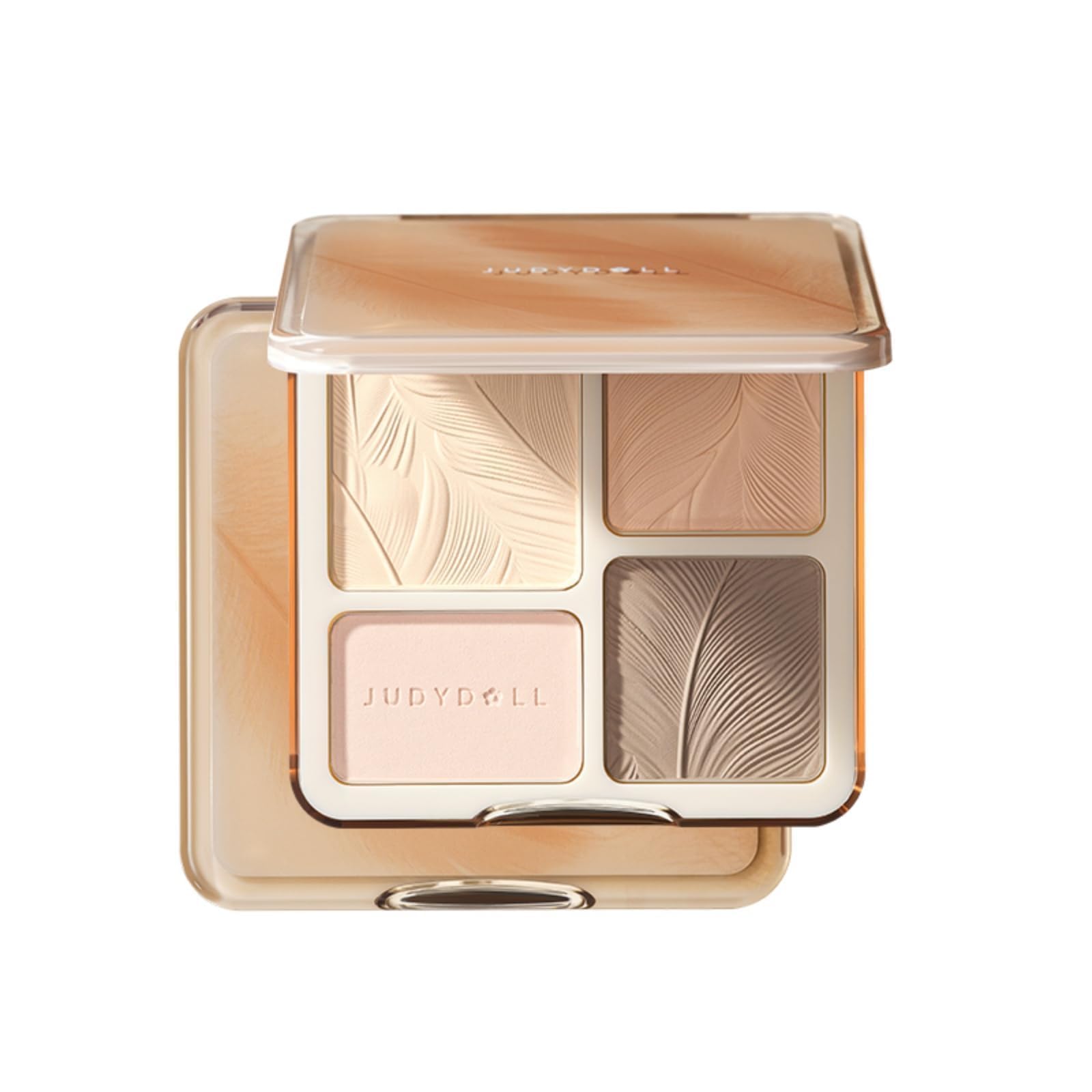 JUDYDOLL Contour Palette Highlighter Makeup Korean Makeup (05 Feather Glow) Feather Glow Palette