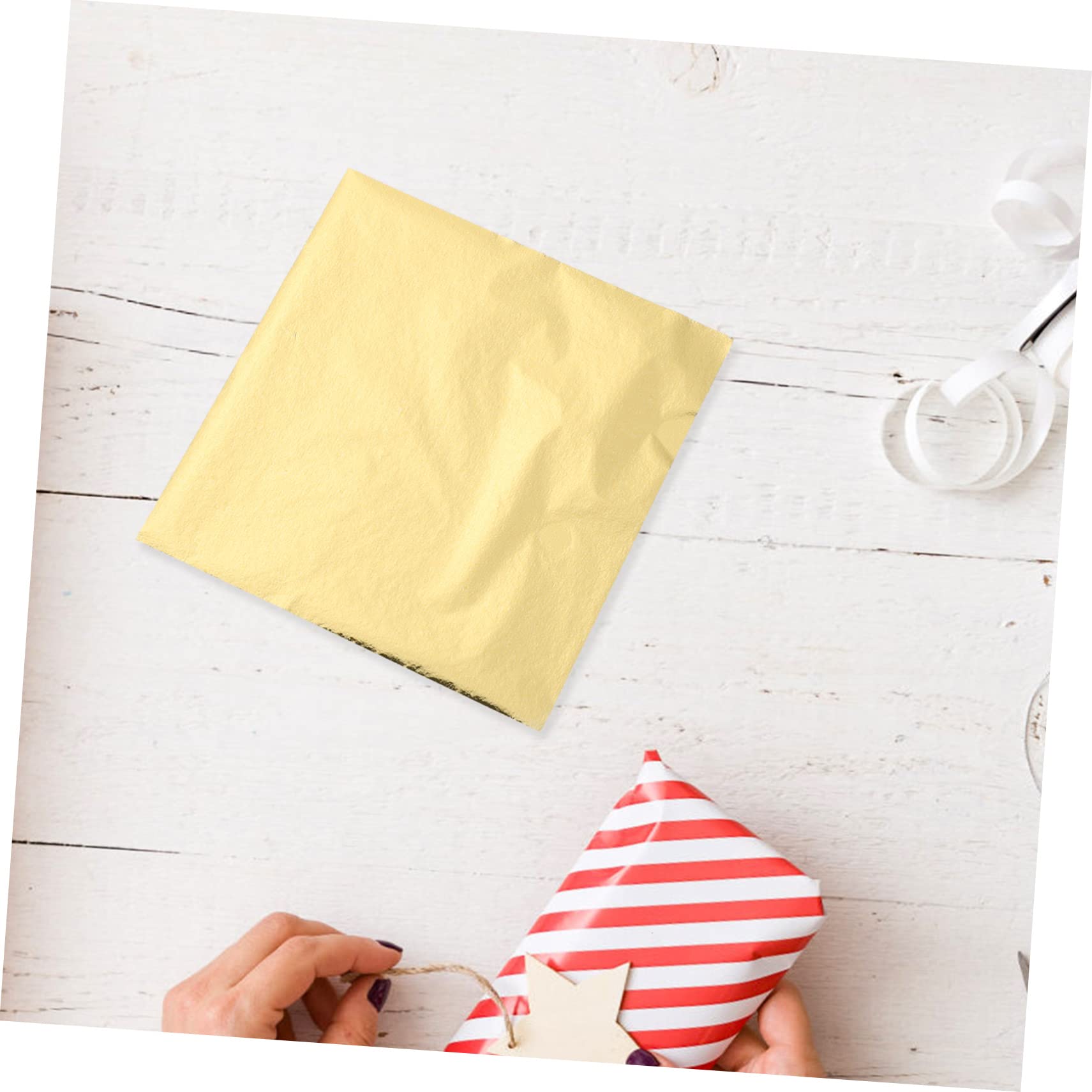 OSALADI 4 Sätze Imitation Goldfolie DIY Bastelbedarf Glänzende Goldfolien Für Kreative Handarbeiten Dekoration Und Kunstprojekte Für Weihnachten Und Besondere Anlässe 200 Blätter * 4