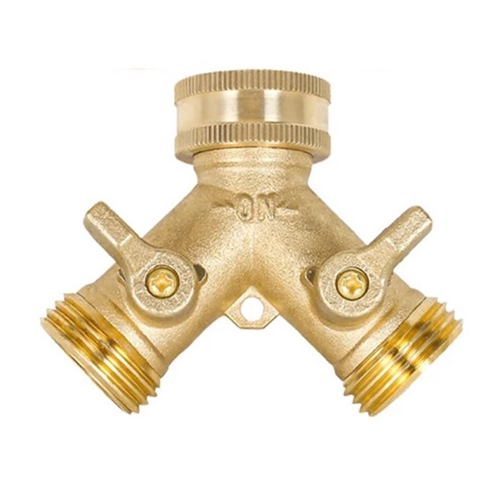 Distributore di connettore for irrigazione Tipo Y da 2 Pezzi 3/4 Pollici a 2/4 Vie in Ottone for Tubo Giardino Splitter for Rubinetto Esterno per Tubo Flessibile(Size 2)