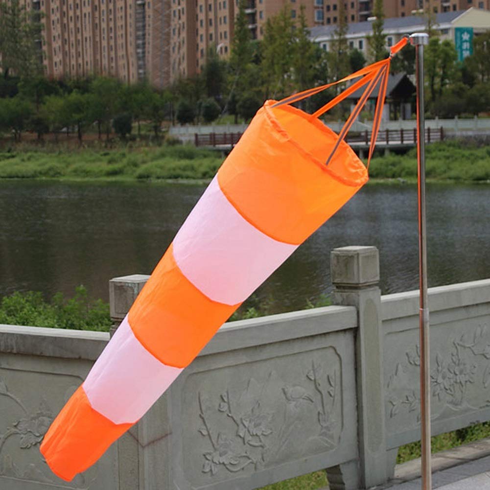 Manica A Vento Per Aeroporto - Windsock In Nylon Con Cintura Riflettente 1m Per Esterno - Foto 2