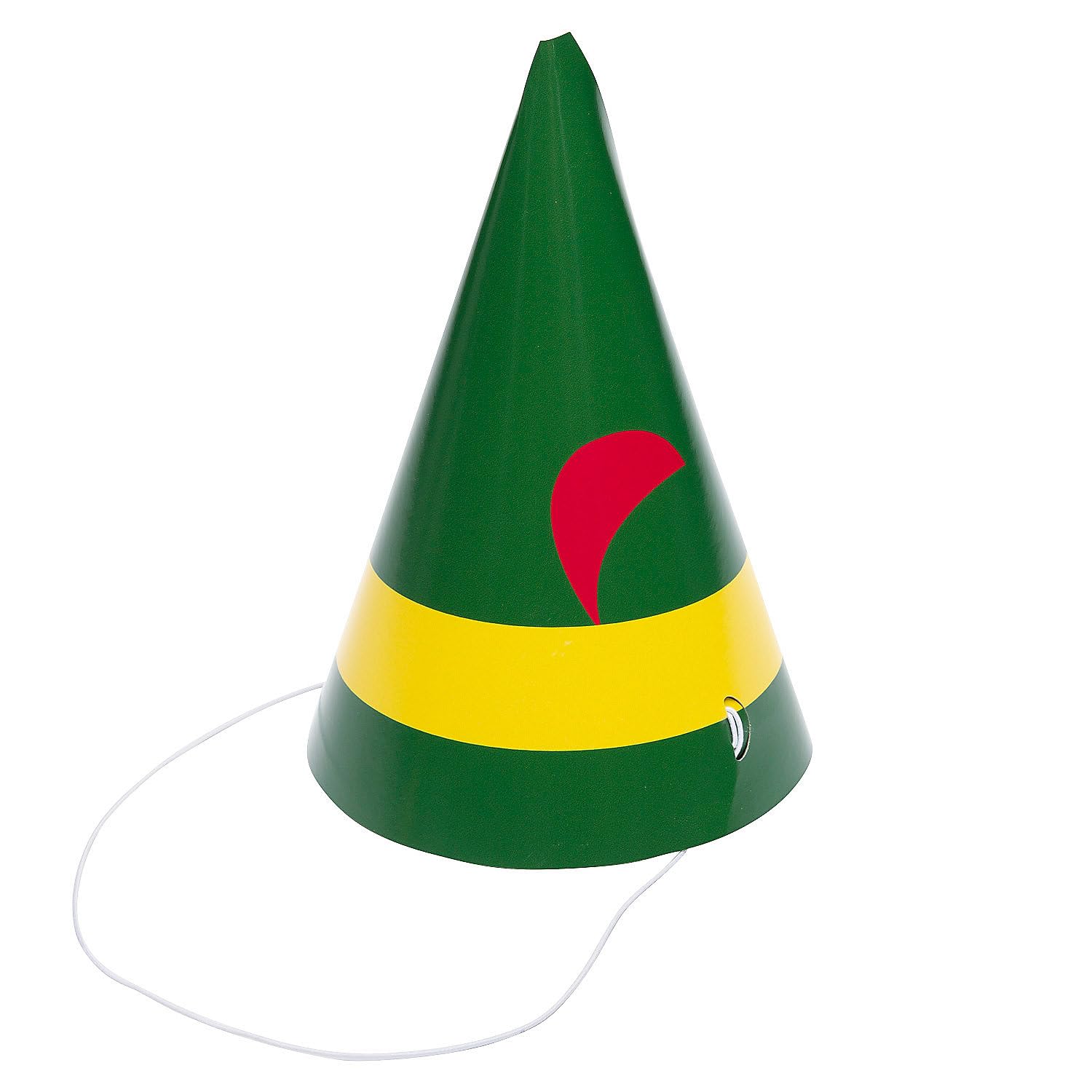 Fun Express 4 1/2" x 6 1/4" Elf Green & Yellow Paper Party Hats - 12 Pc.