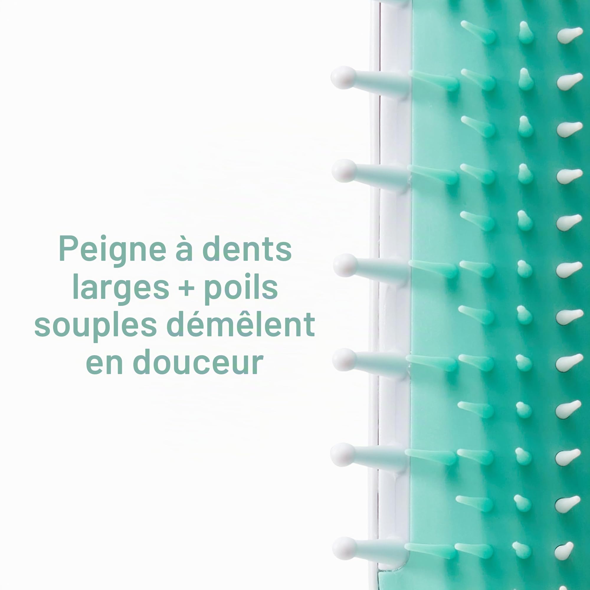 Frida Baby Brosse à cheveux pour enfant : brosse à cheveux à poils solides pour cheveux épais ou bouclés