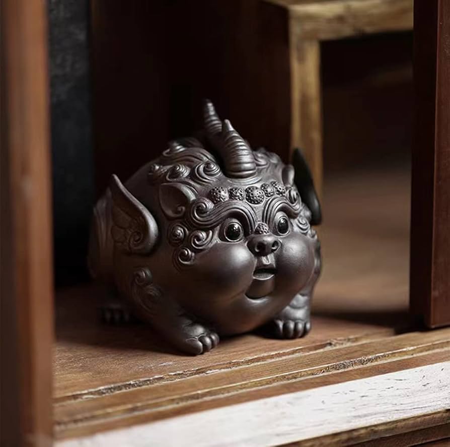 吸水獣 鎮尺 茶寵 茶道具 書道具 文房具 装飾品 工芸品 美術品 置物 Amazon.co.jp: 萌え かわいい 貔貅ひきゅう 置物 オブジェ 神獣