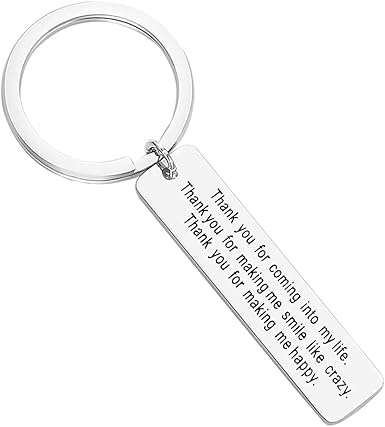 Amazon Com Thank You For Coming Into My Life Keychains Inspirational Gift For Husband Wife Lover Couple Gifts For Boyfriend And Girlfriend Wedding Birthday Gifts Dog Keychain Gift For Men Women