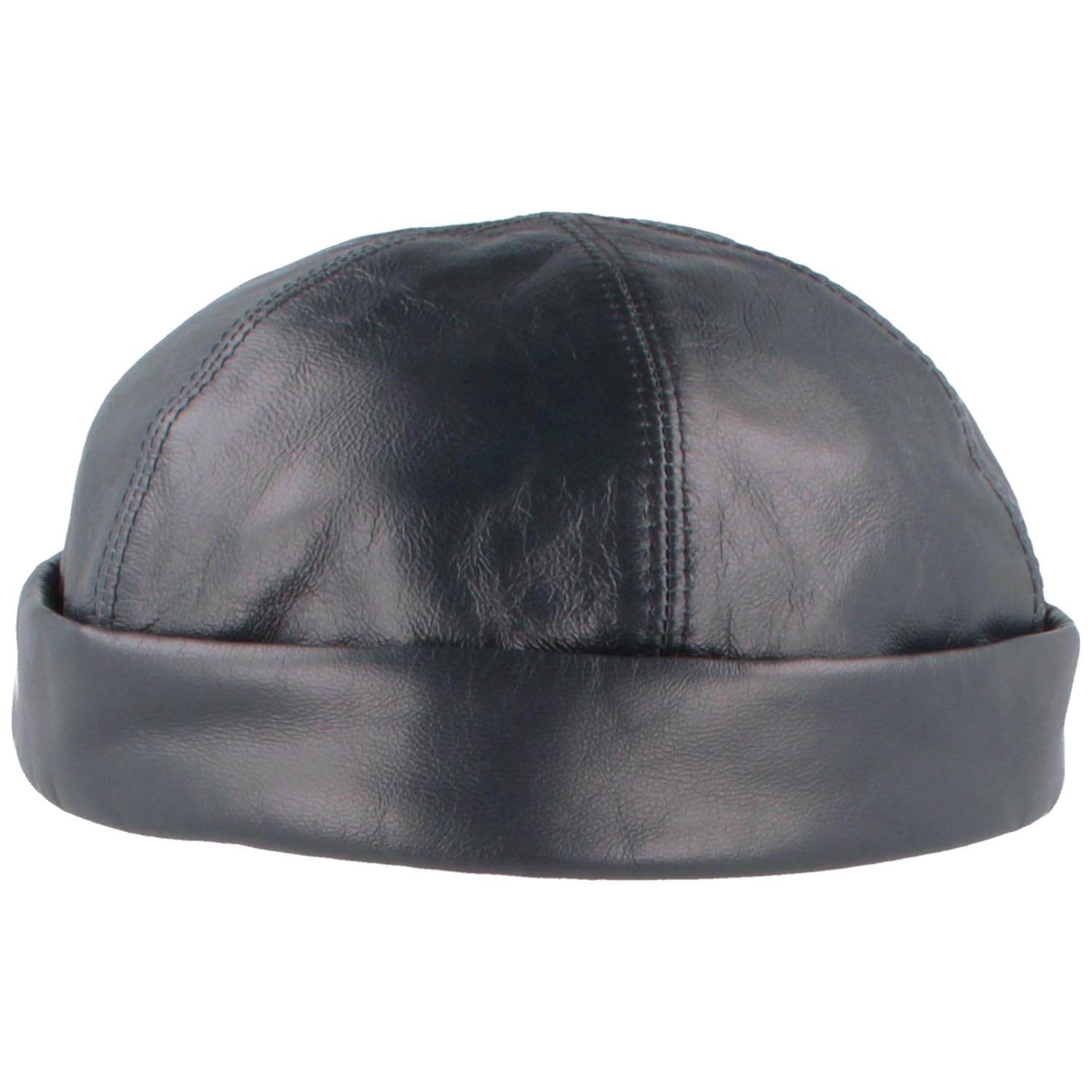 Bullani Docker-Cap Dockermütze Seemannsmütze aus 100% Leder – Made IN Germany – Bequem & Hautverträglich