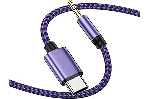 AUX Cord for Samsung S22: Type C to 3.5mm Audio Cable