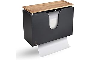 Cozee Bay Bamboo Paper Towel Dispenser: Wall-Mounted Convenience for Your Home or Business