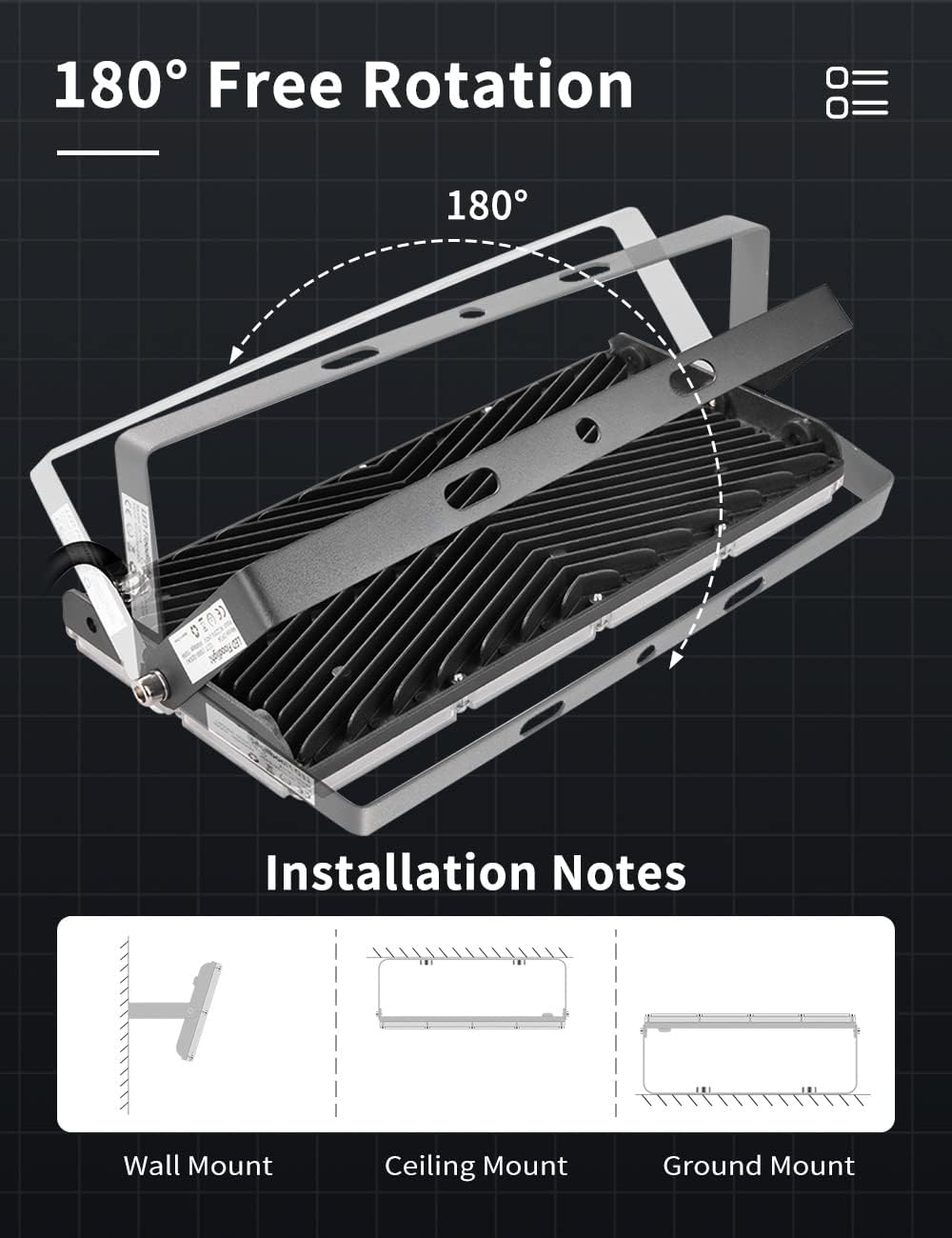 papasbox 6pcs 100W LED Flood Light Outdoor,8000LM Outdoor Security Lights,3000K Warm White led Stadium Lights,IP65 Waterproof Outdoor Lighting for Stadium Lawn Arena Yard Garage