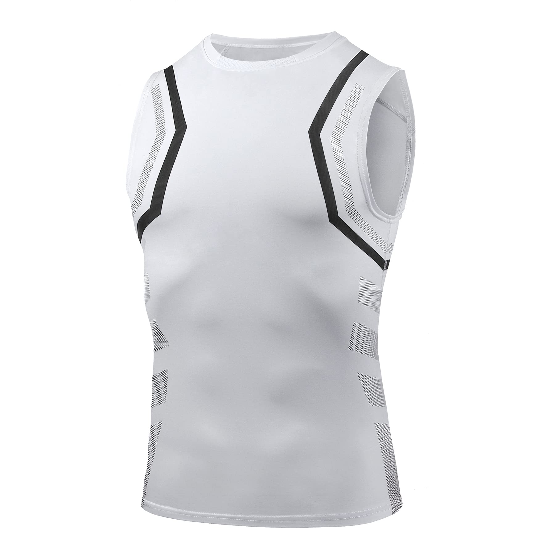 AMZSPORT Camiseta de Compresión Sin Mangas para Hombre, Chaleco de Gimnasio de Secado Rápido Capa Base para Correr — view 7