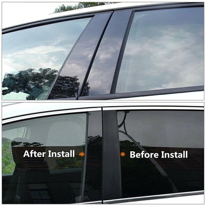 に適合する X5 F15M F85 2015 2016 2017 2018 8個入り 車用 光沢ブラック ピラーポスト ドアウィンド