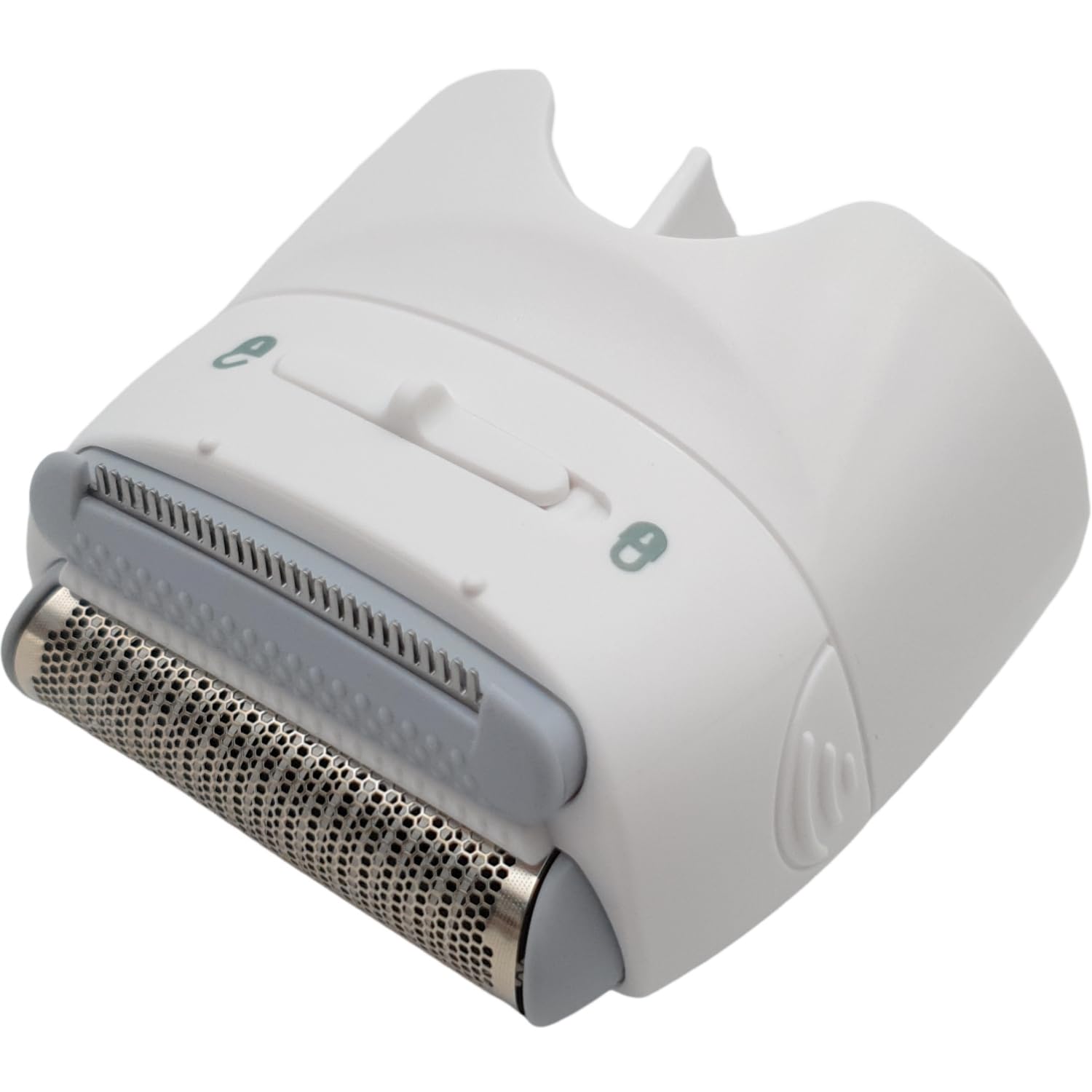Rasieraufsatz kompatibel mit Braun Silk-épil 5 7 9 Xpressive, weiß, Artikelnummer 67030799, kompletter Kopf mit Scherfolie und Messer, für Typ 5340 5375 5376 5377 5378 5390 5391 5392