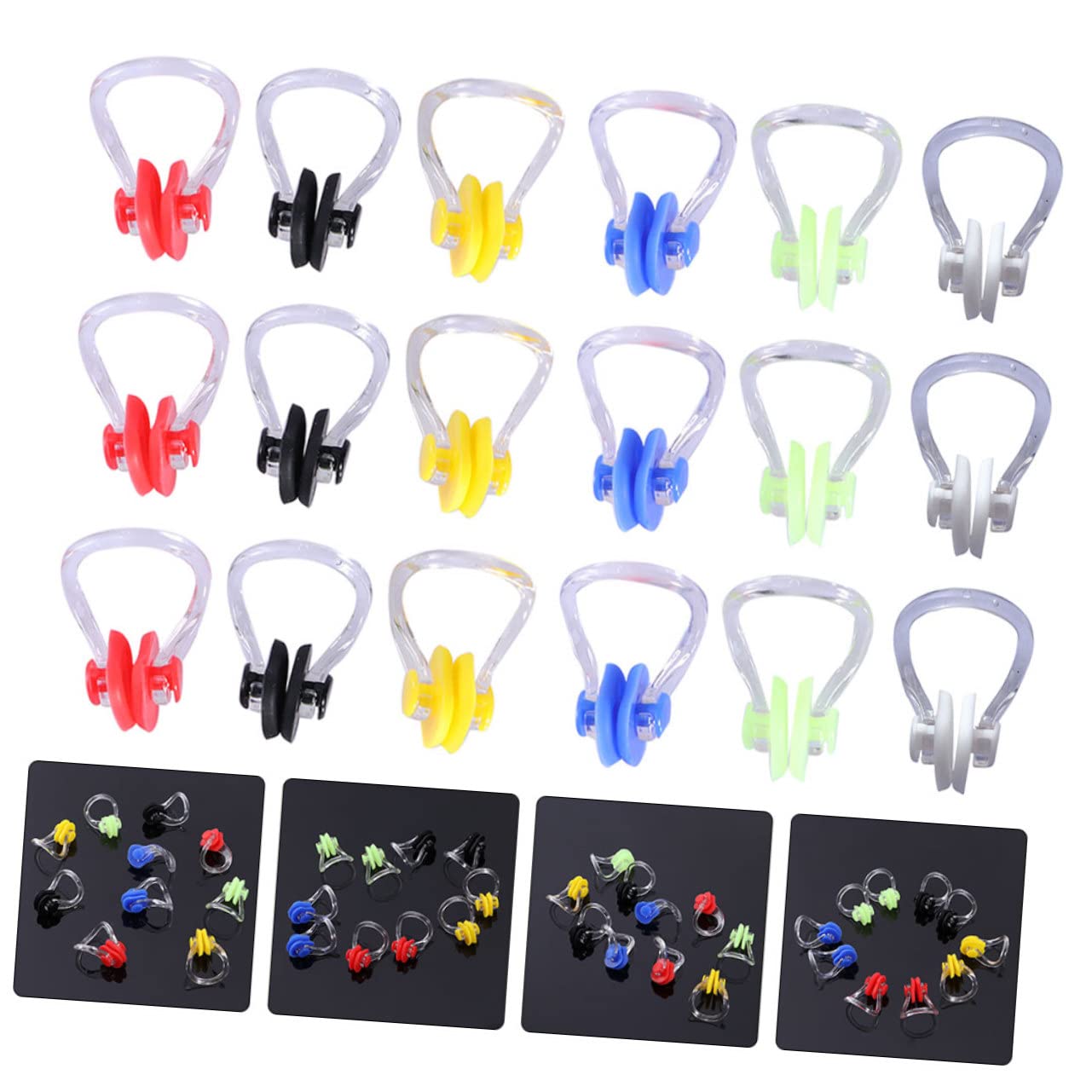 Sosoport Clip De Natación Impermeable Cubrir Vistoso Nasal Clips Nadar Agua Abrazaderas De Nariz De Natación Pinzas para La Nariz De Natación para Hombres Gel De Sílice