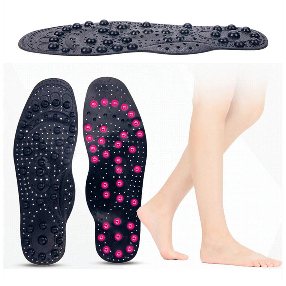 Termino Plantar Fasciitis Inserts Insole 68 Magnets Arch Support Shoe Cushion for Plantar Fasciitis And Flat Feet Relief Heel Spur Pain - Improve Balance Alignment,L：27.5CM