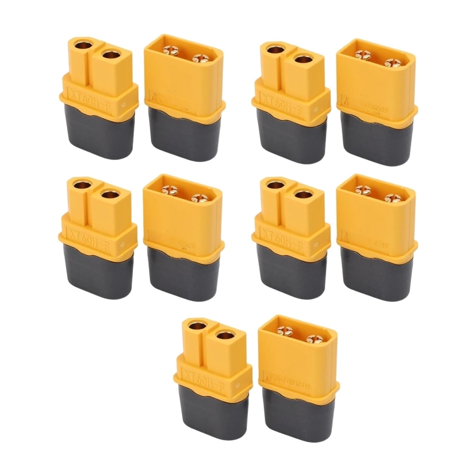 Conectores XT60H macho hembra con jaqueta para reparar baterías LiPo sin termorretráctil, 10 uds