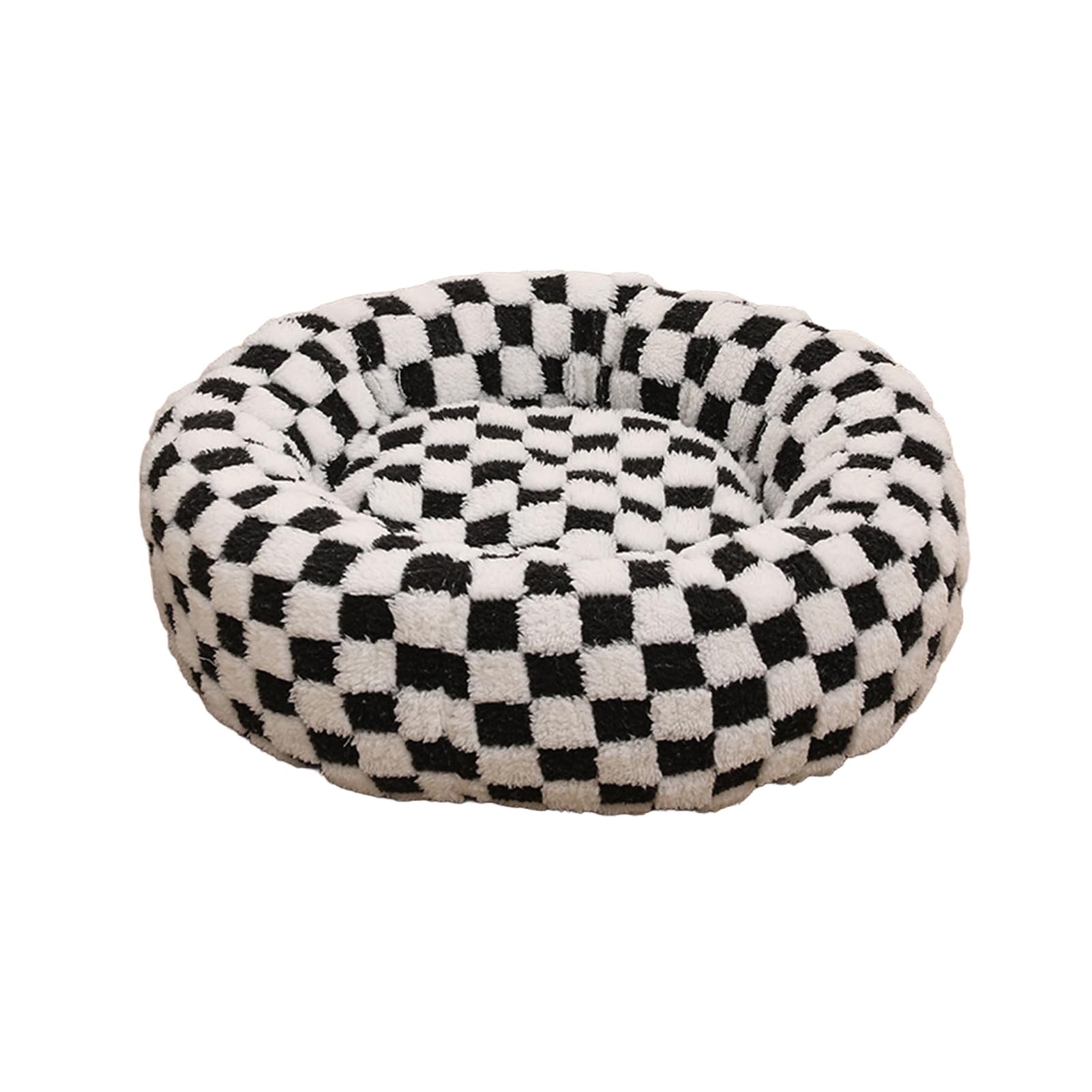 matumou Round Donut Cat -slip Pet Cozy Bed Plush Soft Cat Cushion Bed Calming Pet Warm for Small Dogs Cats