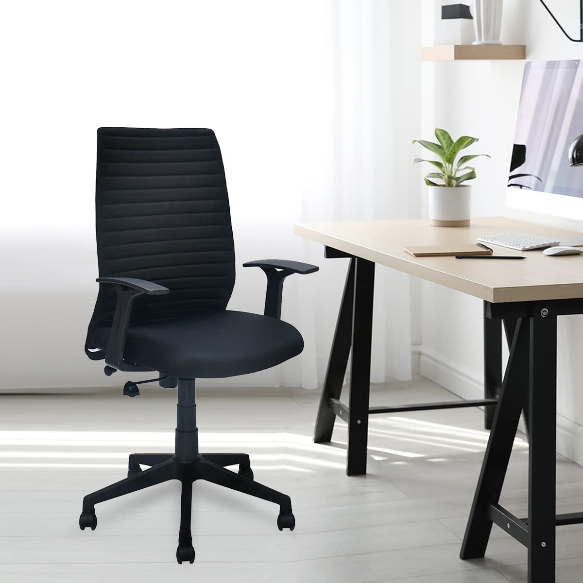 Nilkamal Thames Neo High Back PU Upholstered Fabric Ergonomic