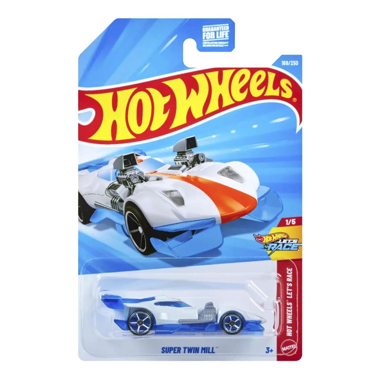 Amazon.com: Hot Wheels Super Twin Mill (White), Let's Race 1/5