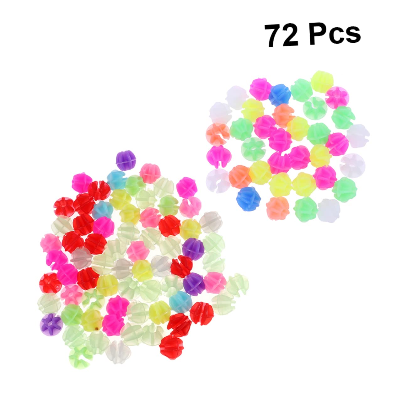 BESPORTBLE Bike Accessories for Boys and Girls 72pcs Plastic Wheel Beads Round Beads