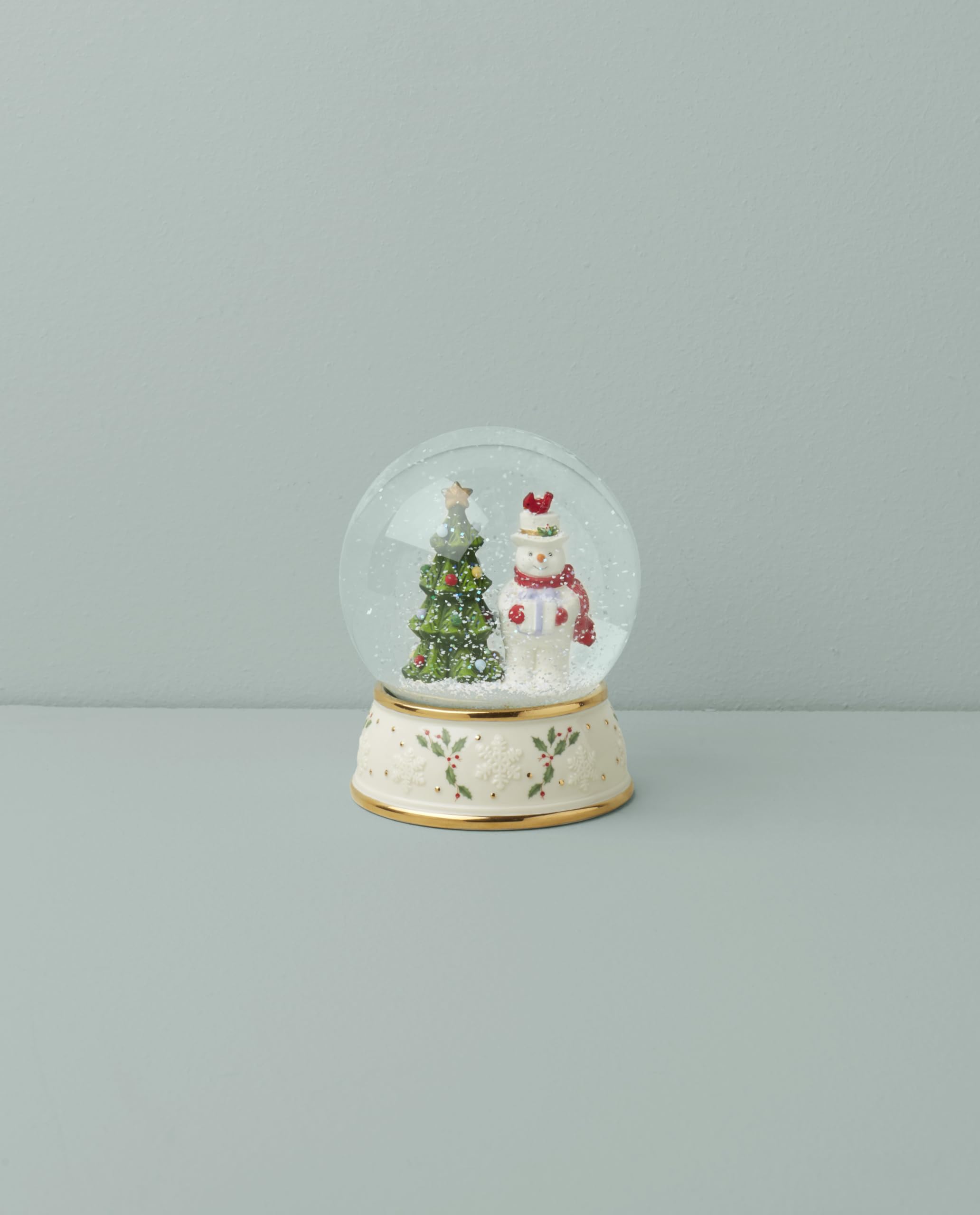 Amazon.co.jp: Lenox 894915 Happy Holly Days スノードーム