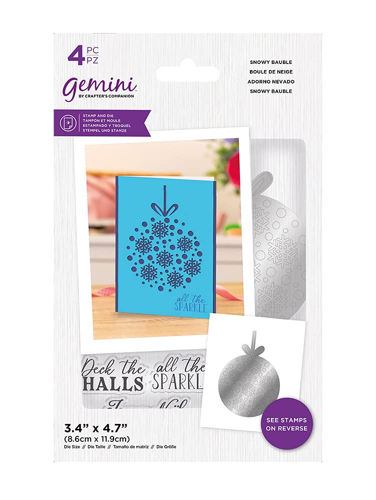 Fustella Metallica Gemini Edge'able - Fiocchi Di Neve, 15,2 X 5,1 Cm, Per Biglietti Natalizi - 2