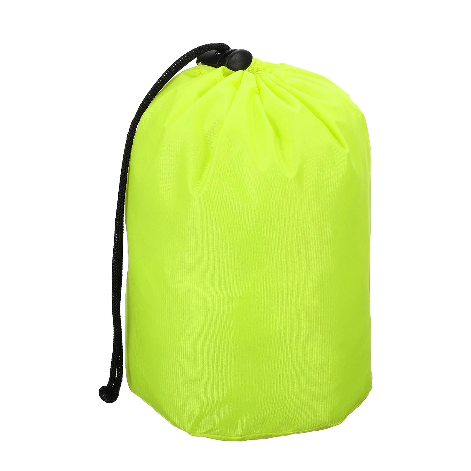 sourcing map 3.9x6.1x6.7 Stuff Sack, Nylon Water Resistant Portable Drawstring Dust Flap Bags Stuff Sack Ultralight Dry Bag for Camping Hiking Backpacking Traveling, Fluorescent Green