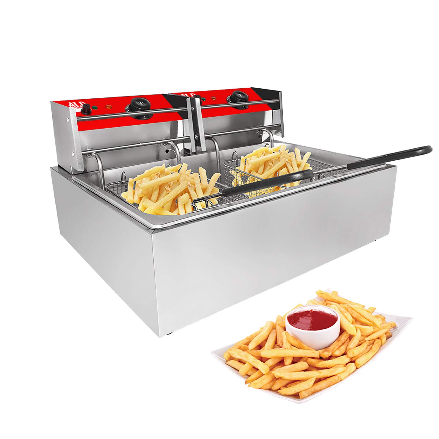 ALDKitchen Electric Deep Fryer | 1 & 2 Baskets | Frying Machine (1-Basket (6 L))