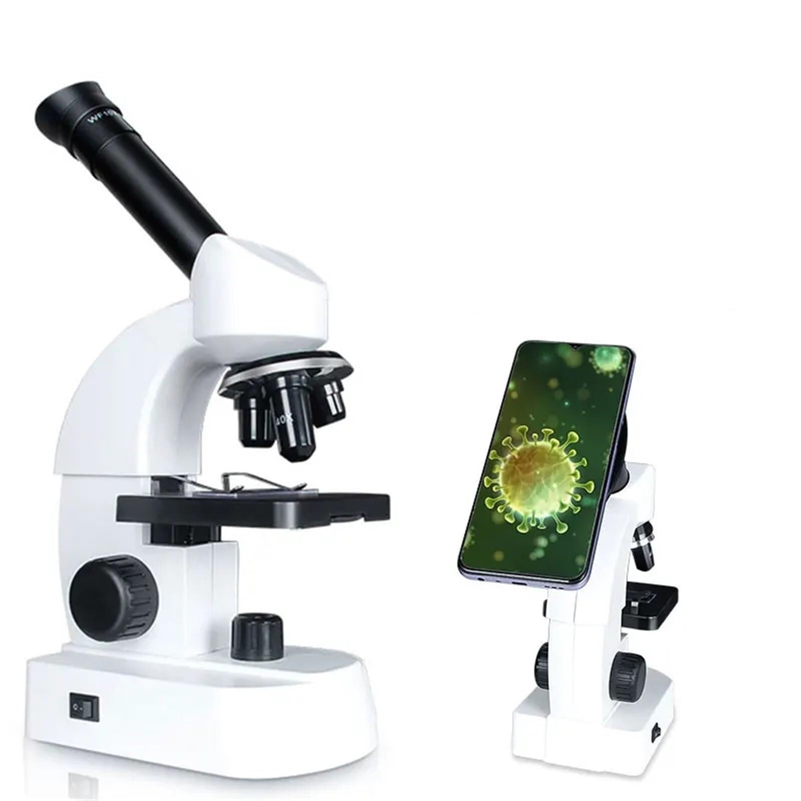 Mikroskop cyfrowy, Przenośny Monokularowy Mikroskop Plastikowy | Biologiczne, Miniaturowe, Dla Dzieci, Rodzinne, Szkolne, Laboratoryjne, Do Użytku Edukacyjnego