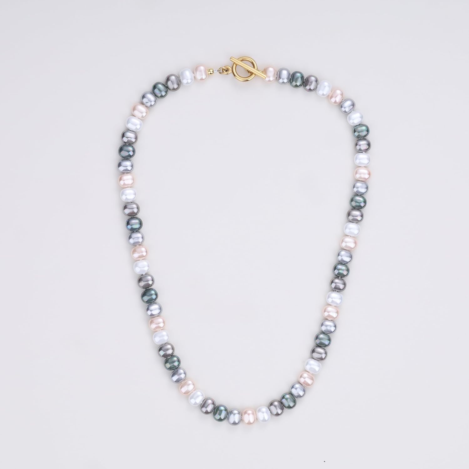 GAVU Dainty Pearl Necklace for Women Men Multicolor Shell Pearl Necklace for Men and Women - Image 4