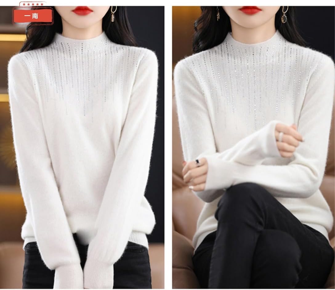 [一南] セーター レディース ニット ウールセーター ウール100% アウター インナー クルーネック 保温 おしゃれ カジュアル