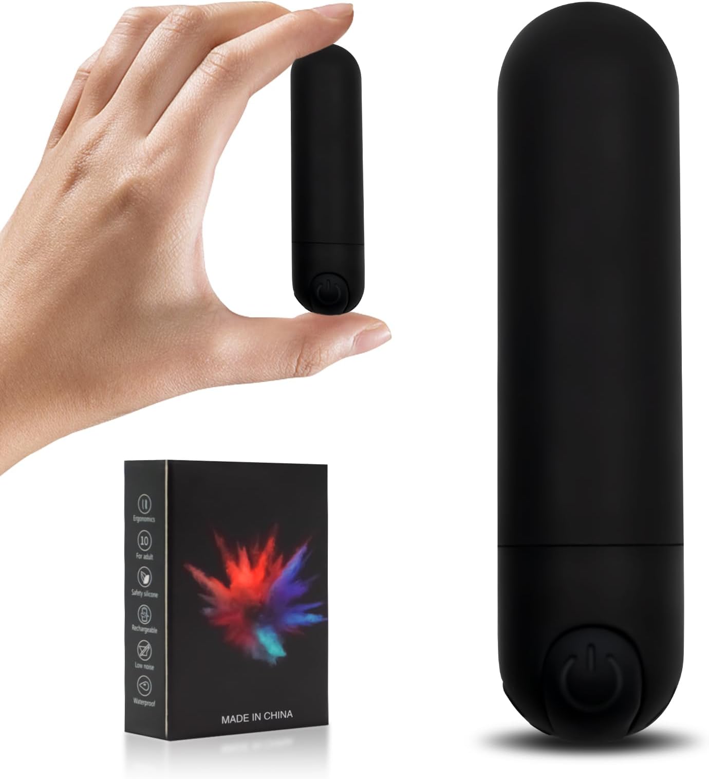 Handheld Cordless Massager USB Rechargeable Massage (Black)