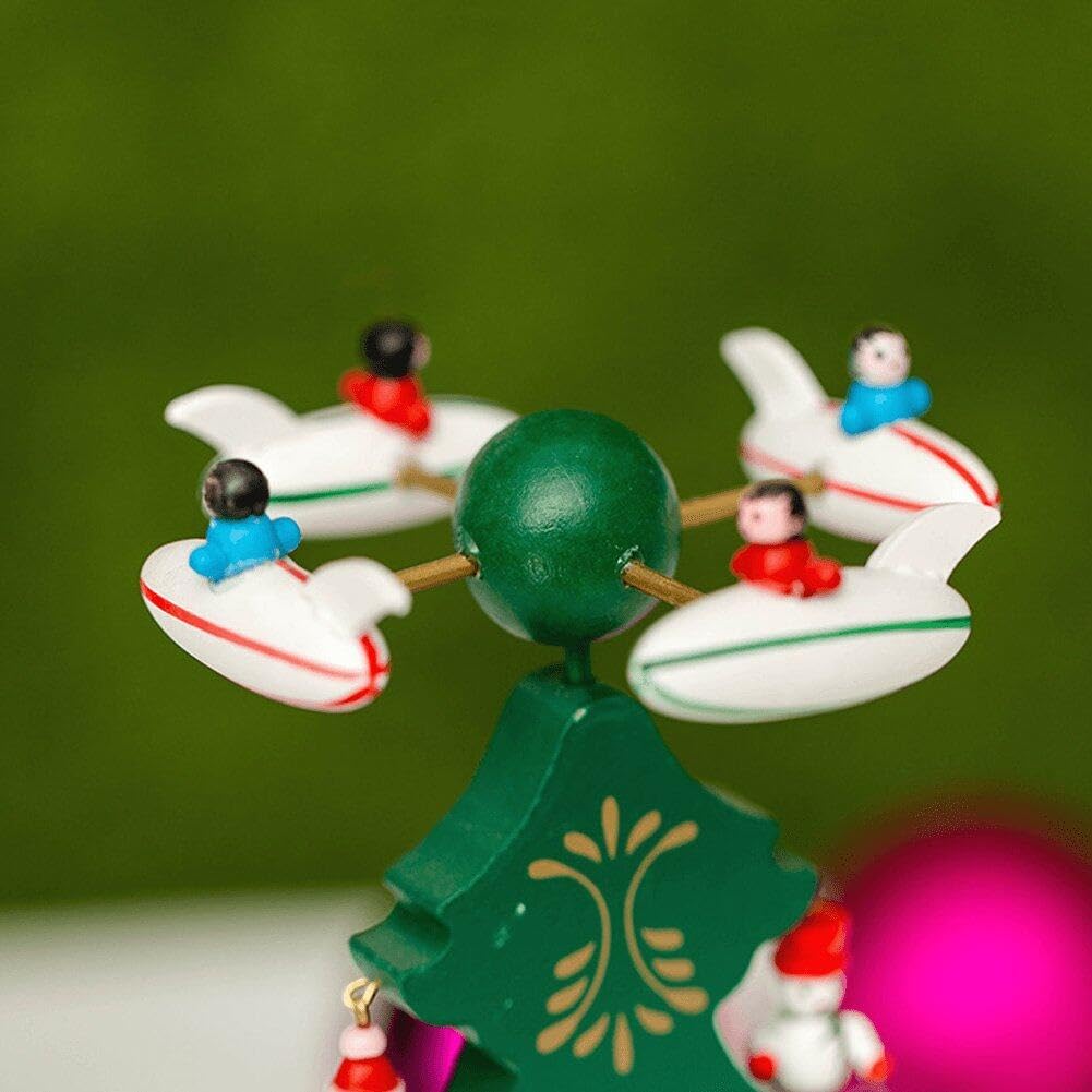 Boîtes d'arbre De Noël Boîte D'ornements en Bois Bricolage Boîte D'octave Cadeaux pour Enfants Anniversaire du Nouvel an Décorations À Bascule Cheval