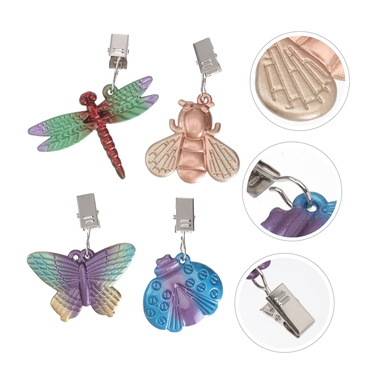 8pezzi Clip per Tovaglia Antivento Lega Fermatovaglia per Picnic e Giardino Decorazioni per Tovaglie Resistenti e Pratiche