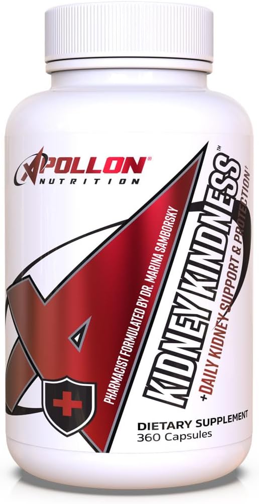 Apollon NutritionKidney Kindness (Daily Kidney Health, Support and Protection) 30 Servings 360 Capsule